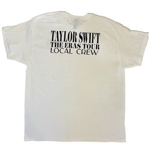 EXCLUSIVE Taylor Swift The Eras Tour Local Crew Gildan White T-Shirt